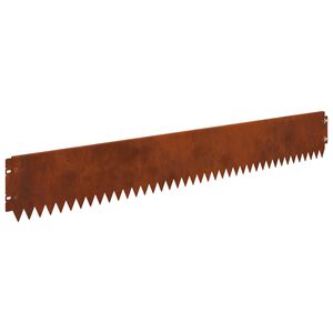 vidaXL Margine pentru gazon 20 buc. 103 x 15 cm Oțel Ruginit