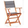 vidaXL Set mobilier de exterior, 7 piese, gri, lemn masiv de eucalipt