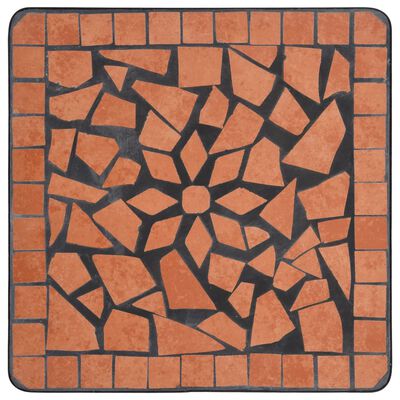vidaXL Masă laterală cu mozaic, cărămiziu, ceramică