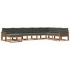 vidaXL Set de canapele de exterior 8 buc. Natural și Antracit