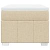 vidaXL Pat box spring cu saltea, crem, 80x200 cm, textil