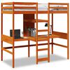 vidaXL Cadru pat supraetajat fără saltea maro 80x200 cm lemn masiv pin