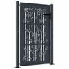 vidaXL Poartă de grădină antracit 100x150 cm oțel design bambus