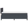 vidaXL Pat cu arc LED cu headboard Gri &icirc;nchis și alb 90 x 190 cm