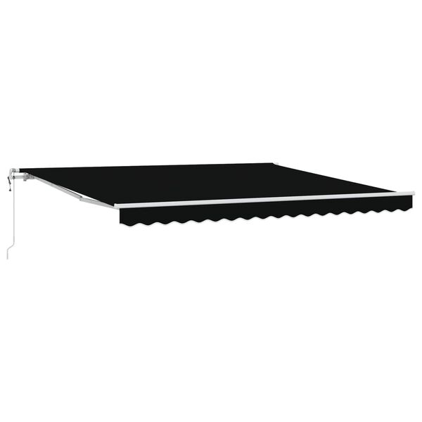 vidaXL Cortina Retractabilă Manual Negru 400 &times; 300 cm țesătură