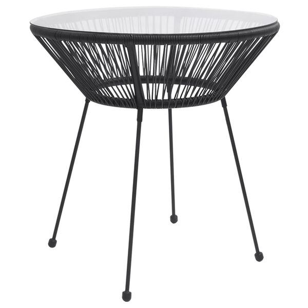 vidaXL Set de mobilier pentru grădină, 3 piese, negru