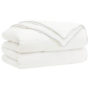 vidaXL Pilotă 135x220 cm 4 anotimpuri 200+300 GSM L&acirc;nă Australiană Alb