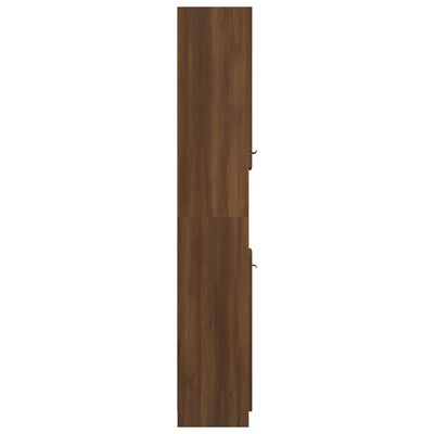 vidaXL Dulap de baie, stejar maro, 32x34x188,5 cm, lemn prelucrat