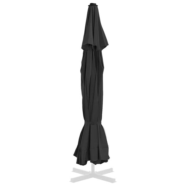vidaXL P&acirc;nză de schimb umbrelă de soare de exterior negru 515 cm
