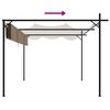 vidaXL Pergola cu acoperiș retractabil, gri taupe, 295x292x230 cm