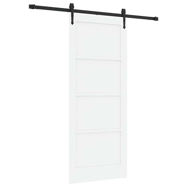 vidaXL Ușă glisantă ORKDAL Alb 83 x 202 cm Lemn de pin masiv