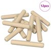 vidaXL Doweluri din lemn 12 buc. Maro &Oslash; 8 x 50 mm Lemn masiv