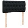 vidaXL Pat box spring cu saltea, negru, 90x190 cm, catifea