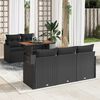 vidaXL Set de canapele pentru grădină 6 pcs Negru Rattan poli