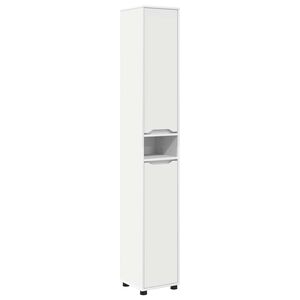 vidaXL Dulap de Baie Alb 30,5 x 30 x 195 cm Lemn prelucrat
