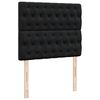 vidaXL Pat box spring cu saltea, negru, 120x200 cm, catifea