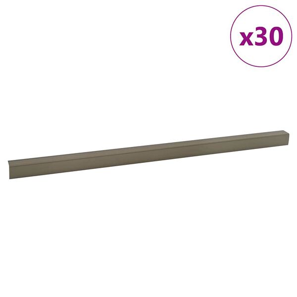 vidaXL Profile pentru marginea treptelor 30 pcs Șampanie 67 x 3 x 2 cm