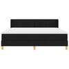 vidaXL Pat cu arcuri cu saltea Negru 200 x 180 cm Poliester