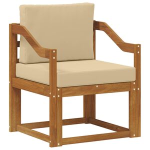 vidaXL Canapea de exterior Lemn de acacia solid și poliester natural