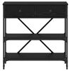 vidaXL Masă de consolă cu sertar Stejar Negru 100 x 34,5 x 75 cm lemn