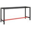 vidaXL Cadru banc de lucru, negru mat/roșu mat, 170x50x79 cm, metal