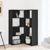 vidaXL Bibliotecă 4 niveluri, negru, 85x85x140 cm, lemn prelucrat