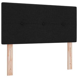 vidaXL Tăblie LED cu benzi LED cu headboard Negru 80 cm țesătură