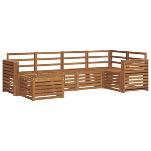 vidaXL Set canapea sectională 6 pcs natural Lemn Solid de Acacia