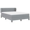 vidaXL Pat boxspring cu saltea Gri deschis 140 x 200 cm țesătură