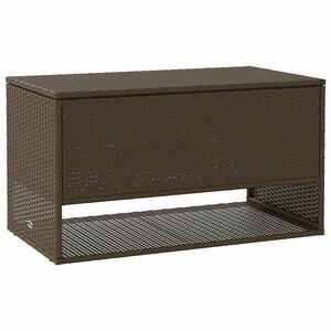 vidaXL Cutie de perne de exterior maro 100x55x55,5 cm Poly Rattan
