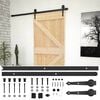 vidaXL Ușă glisantă Natural și Negru 100 x 210 cm Lemn masiv de pin