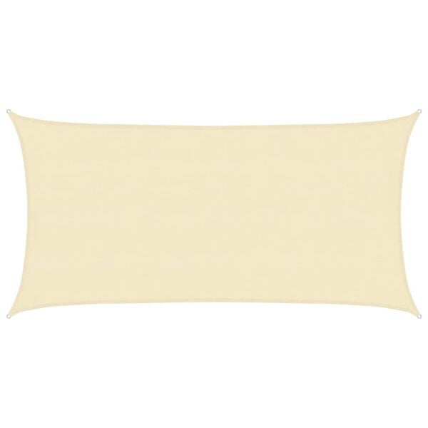 vidaXL P&acirc;nză parasolar, crem, 4 x 7 m, HDPE, 160 g/m&sup2;