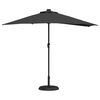 vidaXL Parasol de Grădină Negru 294 x 150 x 224 cm Poliester și oțel