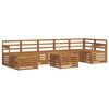 vidaXL Set de canapele de exterior 8 pcs natural Lemn Solid de Acacia