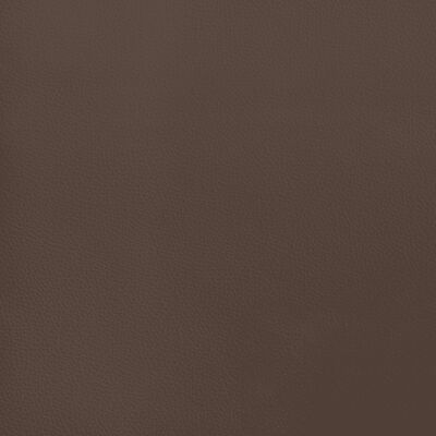 vidaXL Pat continental cu saltea și LED, maro, 80x200 cm, piele eco