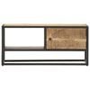 vidaXL Comodă TV cu ușă sculpată, 90 x 30 x 40 cm, lemn de mango brut