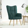 vidaXL Scaun de relaxare, verde &icirc;nchis, material textil