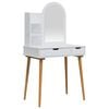 vidaXL Set de Dressing FAUSKE 3 buc. Alb 76 x 50 x 143 cm