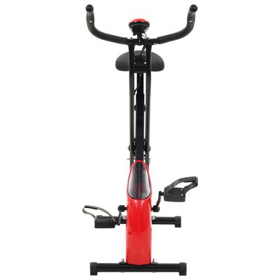 vidaXL Bicicletă magnetică X-Bike cu măsurare puls, negru și roșu