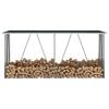vidaXL Șopron depozitare lemne antracit 330x84x152 cm oțel galvanizat
