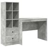 vidaXL Birou Gri din beton 145.5 x 50 x 127 cm 2 buc.