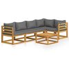 vidaXL Set mobilier grădină cu perne, 6 piese, lemn masiv acacia