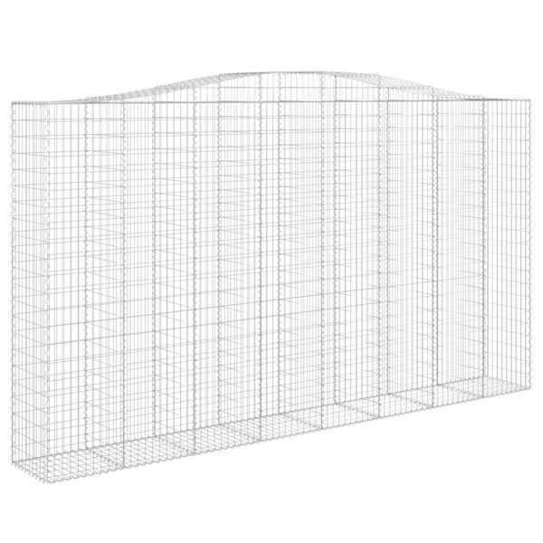 vidaXL Coș gabion arcuit 400x50x220/240 cm fier galvanizat