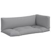 vidaXL Perne de paleți, 3 buc., gri, material textil