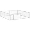 vidaXL Padoc pentru c&acirc;ini de exterior, 4 x 4 x 1 m, oțel galvanizat