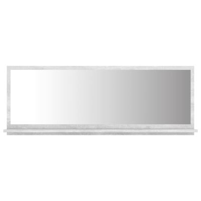 vidaXL Oglindă de baie, gri beton, 100 x 10,5 x 37 cm, PAL