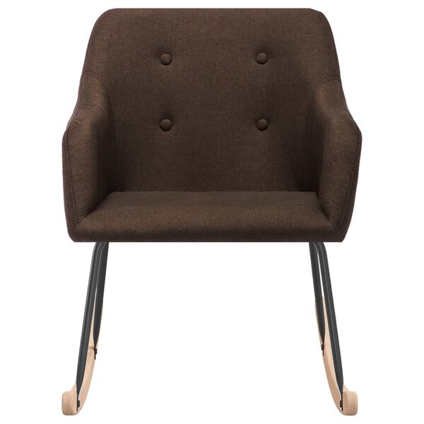 vidaXL Scaun balansoar, maro &icirc;nchis, material textil