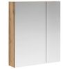 vidaXL Dulap cu oglindă pentru baie Stejar Artizanal 60 x 14,5 x 70 cm
