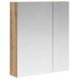vidaXL Dulap cu oglindă pentru baie Stejar Artizanal 60 x 14,5 x 70 cm