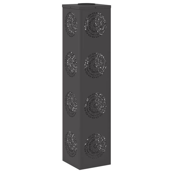 vidaXL Lumină LED Solară pentru Alei 2 pcs Negru Oțel laminat la rece